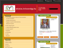 Tablet Screenshot of oktatas.krisnavolgy.hu